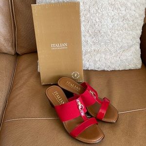 italian shoemakers wedge mule sandal BOX INCLUDED